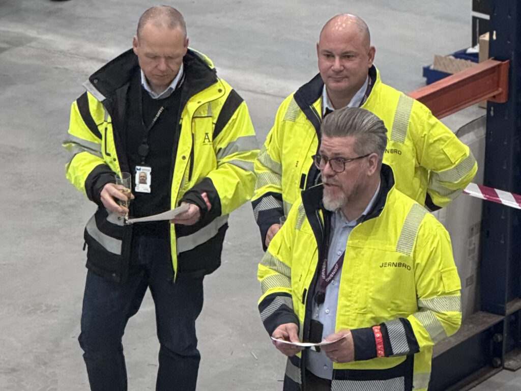 Daniel Merum during the opening speeches at Jernbro's new industrial facility in Mongstad, Norway.